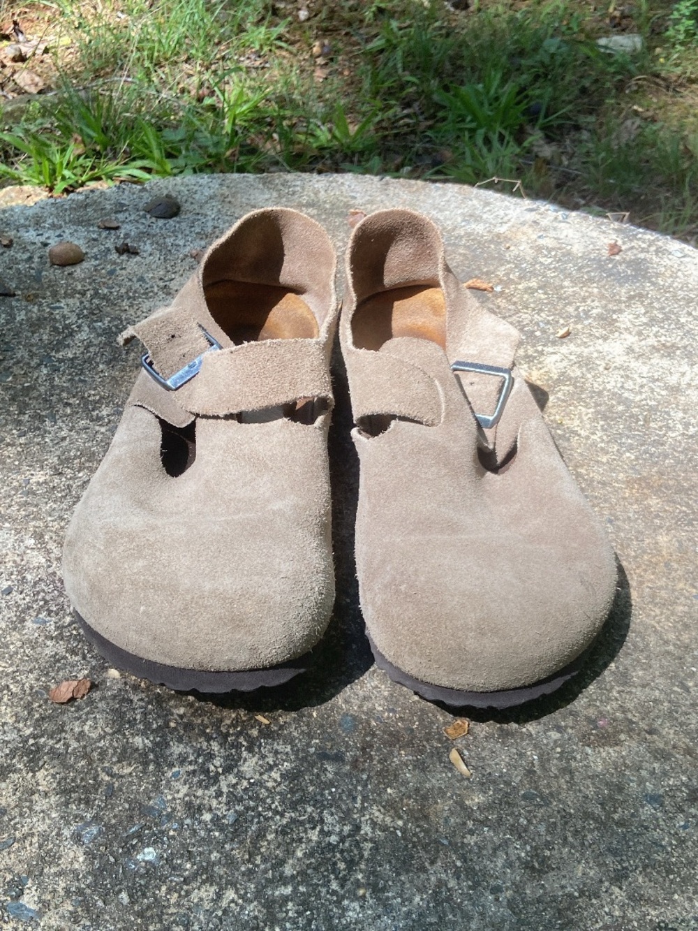 men's birkenstock suede clogs